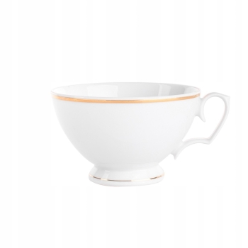 Filiżanka Mariapaula szeroka biała złota linia 220ml