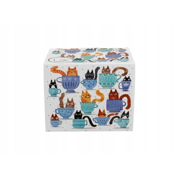 Kubek porcelanowy baryłka Koci Świat Koty w filiżankach 430ml