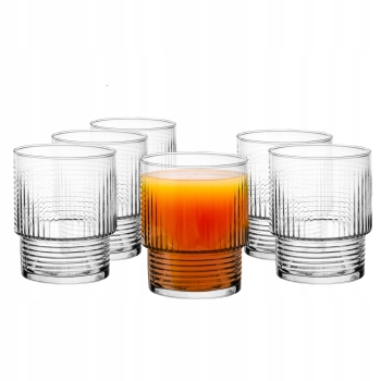 Zestaw 6 szt szklanki niskie do napojów whisky Helen 320 ml
