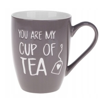 Kubek porcelanowy Morning Tea taupe YOU ARE MY CUP OF TEA 340ml