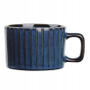 Filiżanka porcelanowa ze spodkiem 220ml Retro Reactive stripes granatowa
