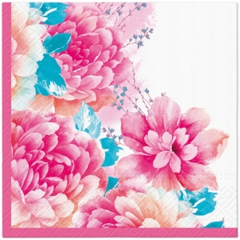 Serwetki papierowe 20szt kolorowe kwiaty Scent of Spring 33x33 cm