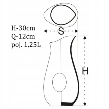 Karafka / dzbanek z otworem do wina, wody, zimnych napojów 1,25L