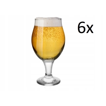 Szklanki na nóżce do piwa koktajli Angelina 570 ml 6 szt