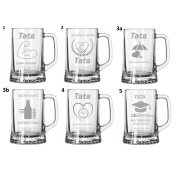 Kufel do piwa na prezent dzień ojca dla Taty z grawerem 620ml