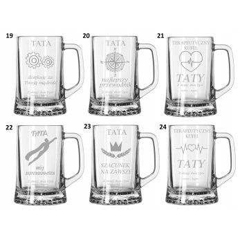 Kufel do piwa na prezent dzień ojca dla Taty z grawerem 620ml