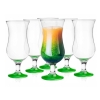 Komplet 6 kieliszków do koktajli drinków zielone dno 420 ml