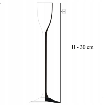 Świecznik wysoki na nóżce 30 cm na jedną świeczkę