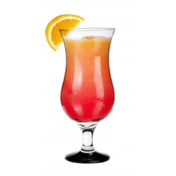 Komplet 6 szklanek do drinków i koktajli 420ml kolorowe dna MIX