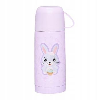 Termos dla dzieci z kubkiem Betty i Bunny fiolet 320 ml AMBITION JUNIOR