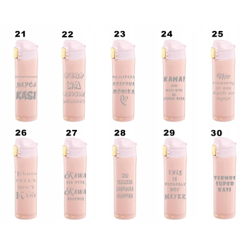 Kubek Termiczny 420ml różowy z grawerem na prezent Dzień Kobiet, Matki, Babci