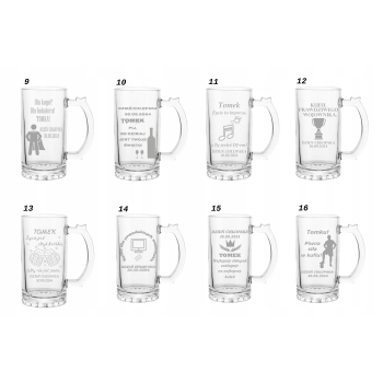Personalizowany kufel do piwa z grawerem Prezent na dzień chłopaka 500ml