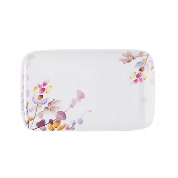 Talerz półmisek porcelanowy Kwiaty Japandi 22,5x12,5 cm