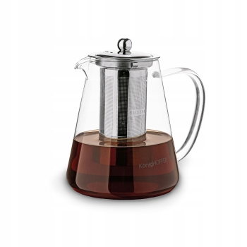 Szklany dzbanek z metalowym zaparzaczem Tibi 1,3l Konighoffer