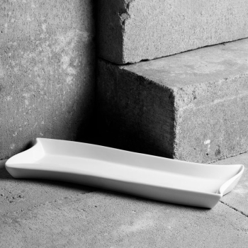 Ambition Salsa biały półmisek talerz do przystawek sushi 35x12cm