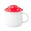 Kubek Ceramiczny 370ml W Kształcie Grzybka z pokrywką Pod Kapeluszem