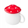 Kubek Ceramiczny 370ml W Kształcie Grzybka z pokrywką Pod Kapeluszem