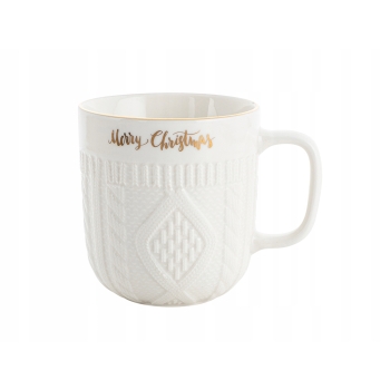 Kubek Porcelanowy w Sweterku Merry Christmas 340ml