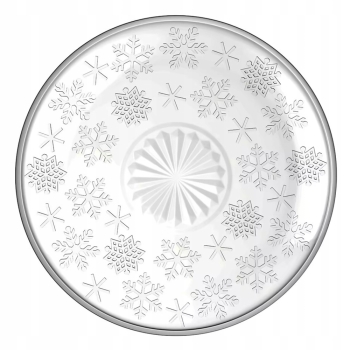 Talerz deserowy Śnieżynki Naczynie na pierniki opłatek świąteczne 17,5 cm
