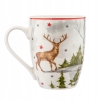 Kubek świąteczny 300ml Winter Time w pudełku Zimowa chatka Jeleń