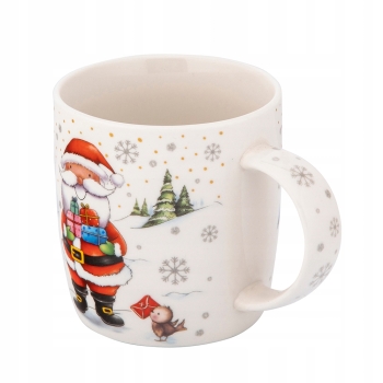 Kubek porcelanowy zimowy 400ml Mikołaj w pudełku