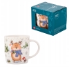 Kubek porcelanowy zimowy 400ml Renifer w pudełku