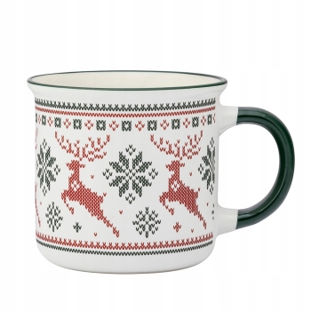 Kubek świąteczny zimowy 400ml Scandi Winter D Renifery i Gwiazdki