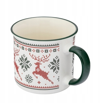 Kubek świąteczny zimowy 400ml Scandi Winter D Renifery i Gwiazdki