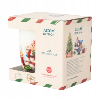 Kubek świąteczny 400ml list do Świętego Mikołaja w pudełku
