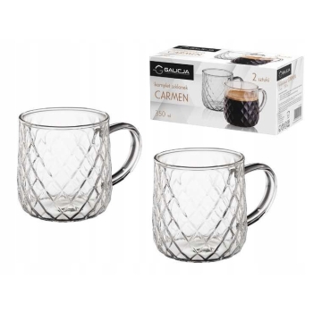 Zestaw 2 filiżanek szklanych 350ml Carmen Galicja
