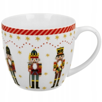 Kubek świąteczny 460ml w koszyczku Christmas Nutcracker Dziadek do Orzechów