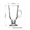 Szklanka wysoka do kawy Latte na Stopce 200ml 1szt Irish Coffee