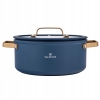Garnek ze złotymi uchwytami granatowy non Stick Valdinox Giovanni 24cm 5l