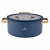 Garnek ze złotymi uchwytami granatowy non Stick Valdinox Giovanni 24cm 5l