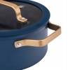 Garnek ze złotymi uchwytami granatowy non Stick Valdinox Giovanni 24cm 5l
