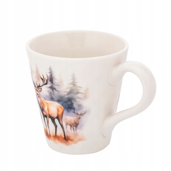Kubek porcelanowy zimowy XL 480ml Winter Jeleń dek. A