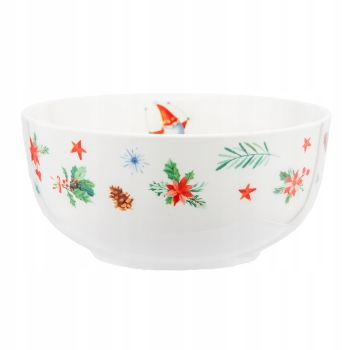 Salaterka miseczka świąteczna 600 ml 14 cm Zimowe Skrzaty