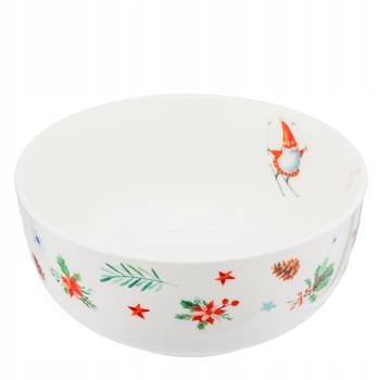 Salaterka miseczka świąteczna 600 ml 14 cm Zimowe Skrzaty