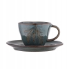 Filiżanka ceramiczna do kawy herbaty ze spodkiem Sosnowy Las 220 ml
