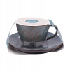 Filiżanka ceramiczna do kawy herbaty ze spodkiem Sosnowy Las 220 ml