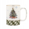 Kubek porcelanowy świąteczny 380ml Świąteczne drzewko Choinka