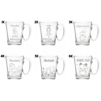 Kubek dla dzieci z grawerem Prezent Imię przedszkole Szkoły Dzień Chłopaka
