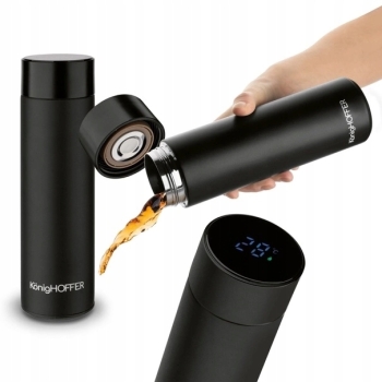 Termos z wyświetlaczem temperatury Konighoffer Vinod czarny 500 ml