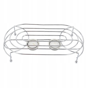 Podgrzewacz metalowy na 2 tealight owalny 29x15x5,5 cm