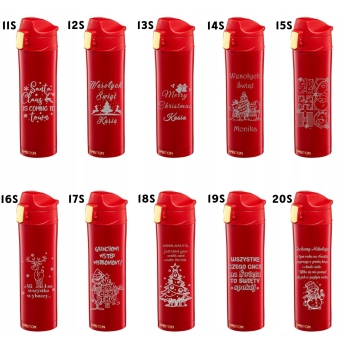 Personalizowany kubek termiczny z grawerem 420ml czerwony Dzień Kobiet, Matki, Babci i Dziadka