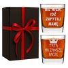 Zestaw 2 szklanek do whisky grawer imię logo 250ml urodziny Babci Dziadka