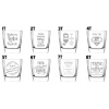 Zestaw 2 szklanek do whisky grawer imię logo 250ml urodziny Babci Dziadka