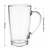 Kubek Szklany Z Uchem Alex 400ml