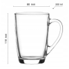 Kubek Szklany z uchwytem Ala 300ml