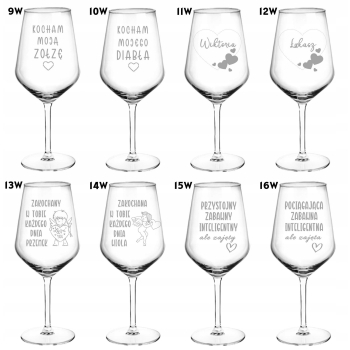 Zestaw 2 x Kieliszek XXL z grawerem 530ml dla pary Urodziny Rocznica